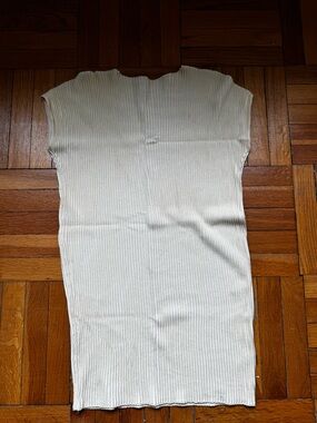 Uniqlo Butter Yellow Ribbed Boatneck Dress